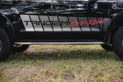 Tandem Off-Road Weld-on Sliders with Full Top Plate