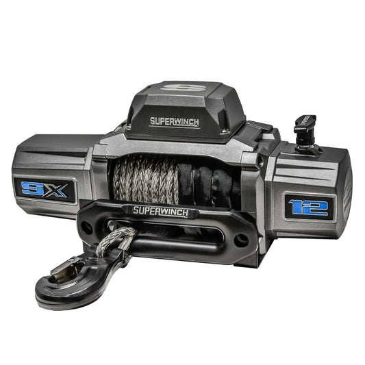 Superwinch SX12SR Winch Graphite 12V 12000 lbs with Synthetic Rope